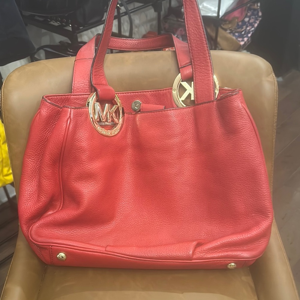 Michael Kors Red Shoulder Bag